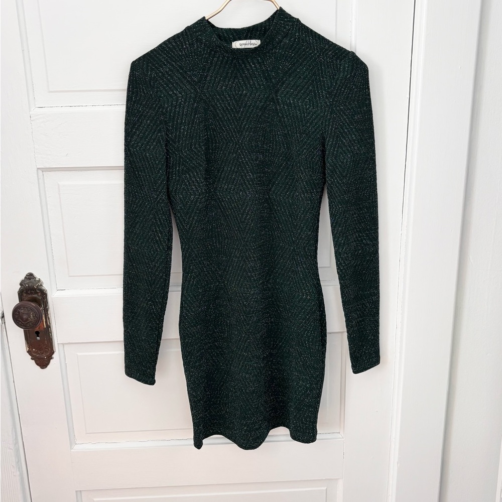 Emerald Green Long Sleeve Dress